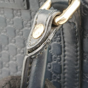 Pre-owned Gucci Microguccissima Navy Leather 510289 shoulderbag | stylenewstar