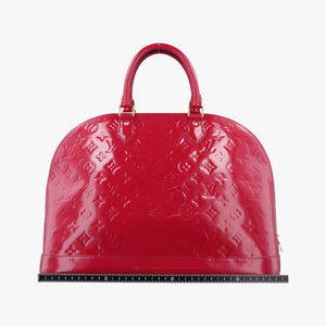 Pre-owned Louis Vuitton Alma GM pomme d'amour Vernis M93596 handbag | stylenewstar