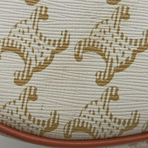 Pre-owned Celine Triomphe AVA White PVC coated canvas shoulderbag | stylenewstar