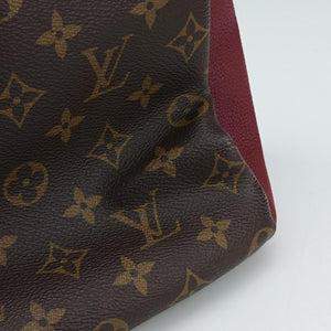 Pre-owned Louis Vuitton PALLAS Brown×RAISIN Monogram Canvas×calf leather M42810 shoulderbag | stylenewstar