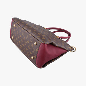 Pre-owned Louis Vuitton PALLAS Brown×RAISIN Monogram Canvas×calf leather M42810 shoulderbag | stylenewstar