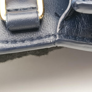 Pre-owned Christian Dior 30 Montaigne Navy leather shoulderbag | stylenewstar