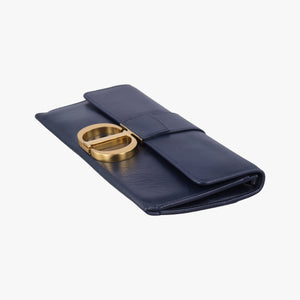 Pre-owned Christian Dior 30 Montaigne Navy leather shoulderbag | stylenewstar