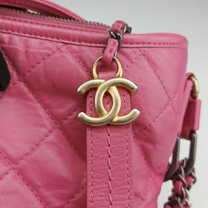Pre-owned Chanel GABRIELLE Pink lambskin A91810 shoulderbag | stylenewstar