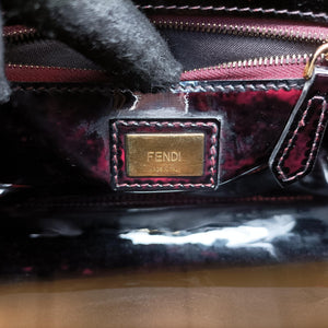 Pre-owned Fendi PEEKABOO Black Patent 8BN244 shoulderbag | stylenewstar