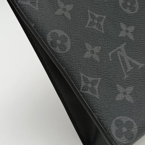 Pre-owned Louis Vuitton Pochette Voyage MM Pacific Blue Monogram Eclipse PVC Coated Canvas M61692 clutchbag | stylenewstar