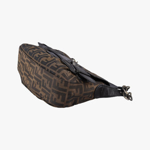 Secondhand Fendi B bag zucca Brown canvas×leather 8BR551 shoulderbag | stylenewstar