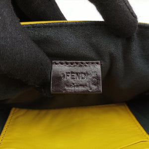 Secondhand Fendi Mini Be Baguette Yellow × Black Leather 8M0315 shoulderbag | stylenewstar