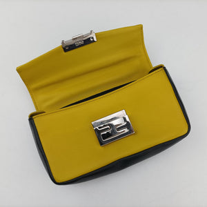 Secondhand Fendi Mini Be Baguette Yellow × Black Leather 8M0315 shoulderbag | stylenewstar