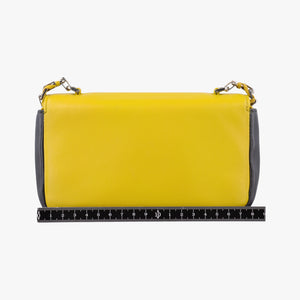 Secondhand Fendi Mini Be Baguette Yellow × Black Leather 8M0315 shoulderbag | stylenewstar