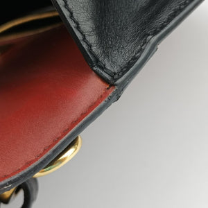 Secondhand Prada Animalier Cahier Lions Head Black×Red Leather 1BD089 shoulderbag | stylenewstar