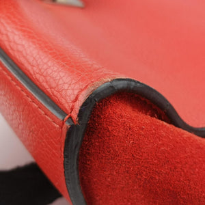 Secondhand Celine Trapeze Orange Suede×leather shoulderbag | stylenewstar