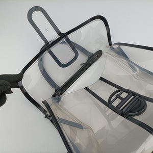 Secondhand Delvaux Brillant X-RAY Limited Edition Clear × Black Transparent PVC handbag | stylenewstar