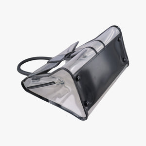 Secondhand Delvaux Brillant X-RAY Limited Edition Clear × Black Transparent PVC handbag | stylenewstar