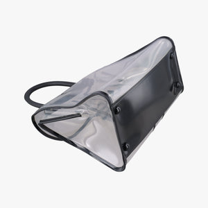 Secondhand Delvaux Brillant X-RAY Limited Edition Clear × Black Transparent PVC handbag | stylenewstar