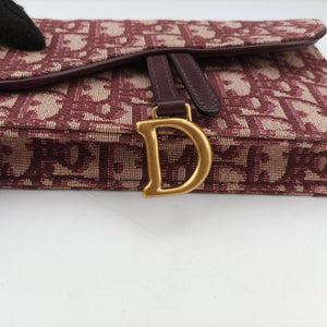 Pre-owned Christian Dior Saddle Red Jacquard bum bag/waist bag | stylenewstar