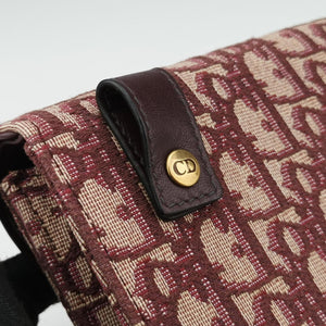 Pre-owned Christian Dior Saddle Red Jacquard bum bag/waist bag | stylenewstar