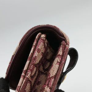 Pre-owned Christian Dior Saddle Red Jacquard bum bag/waist bag | stylenewstar