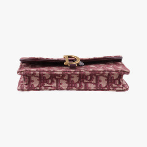 Pre-owned Christian Dior Saddle Red Jacquard bum bag/waist bag | stylenewstar
