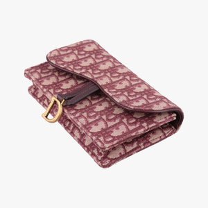 Pre-owned Christian Dior Saddle Red Jacquard bum bag/waist bag | stylenewstar