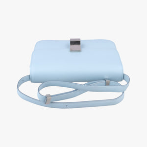 Pre-owned Celine Classic Box Blue Leather shoulderbag | stylenewstar