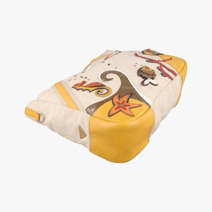 Vintage Prada Tote bag Beige x Yellowe x multi Canvas x Leather handbag | stylenewstar