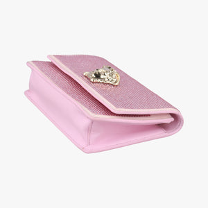 Vintage VERSACE medusa Pink Suede x Leather shoulderbag | stylenewstar