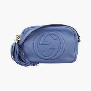 Pre-owned Gucci Soho Blue Leather 308364 shoulderbag | stylenewstar