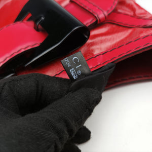 Pre-owned Gucci Queen Red Leather × Coated Canvas 189885 shoulderbag | stylenewstar