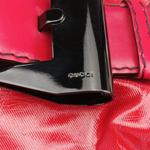 Pre-owned Gucci Queen Red Leather × Coated Canvas 189885 shoulderbag | stylenewstar