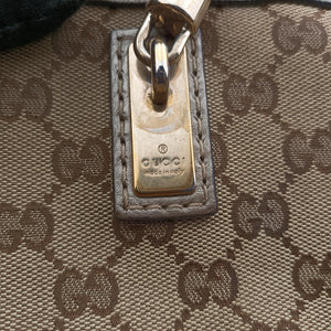 Vintage Gucci Bella Bamboo Tassel fringe khaki canvas×leather 269945 handbag | stylenewstar