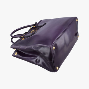 Pre-owned Prada Parabole Tote Purple patent handbag | stylenewstar