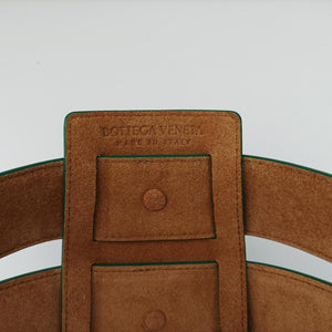 Secondhand Bottega Veneta The Shell Green Leather shoulderbag | stylenewstar
