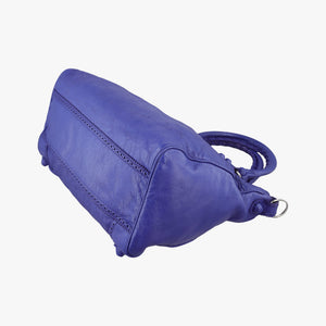 Pre-owned Balenciaga Giant City Purple lambskin shoulderbag | stylenewstar