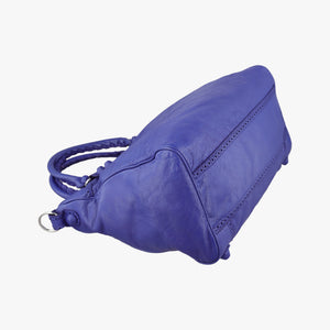 Pre-owned Balenciaga Giant City Purple lambskin shoulderbag | stylenewstar