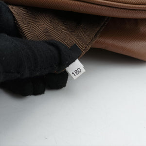 Pre-owned Prada Convertible Top Handle Brown SAFFIANO Leather BL0757 handbag | stylenewstar