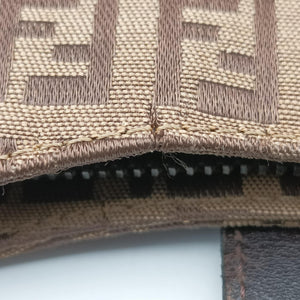Pre-owned Fendi Zucchino Brown canvas 8BR036 shoulderbag | stylenewstar