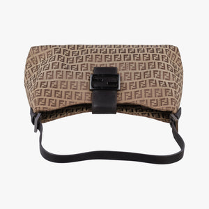 Pre-owned Fendi Zucchino Brown canvas 8BR036 shoulderbag | stylenewstar