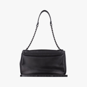 Pre-owned Bottega Veneta Intrecciato Black lambskin shoulderbag | stylenewstar