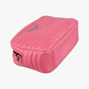 Pre-owned Prada Diagramme Pink leather 1BH084 shoulderbag | stylenewstar