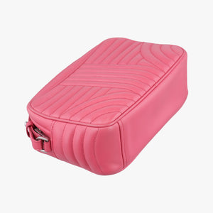 Pre-owned Prada Diagramme Pink leather 1BH084 shoulderbag | stylenewstar