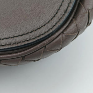 Pre-owned Bottega Veneta Luna Intrecciato Brown lambskin shoulderbag | stylenewstar