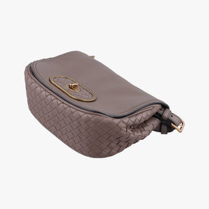 Pre-owned Bottega Veneta Luna Intrecciato Brown lambskin shoulderbag | stylenewstar