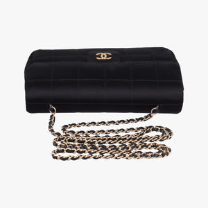 Secondhand Chanel Flap bag Black Satin fabric A16780 shoulderbag | stylenewstar
