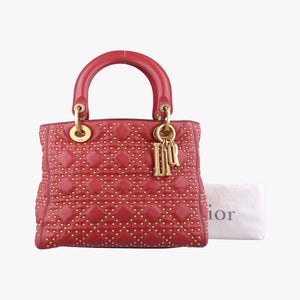 Pre-owned Christian Dior Lady Dior Red Leather handbag | stylenewstar