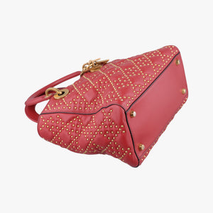 Pre-owned Christian Dior Lady Dior Red Leather handbag | stylenewstar