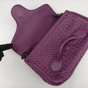 Vintage Bottega Veneta Intrecciato Purple lambskin shoulderbag | stylenewstar