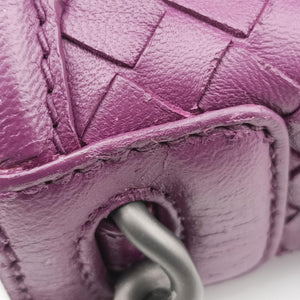 Vintage Bottega Veneta Intrecciato Purple lambskin shoulderbag | stylenewstar