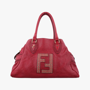 Pre-owned Fendi Etniko Red Leather 8BN162 handbag | stylenewstar