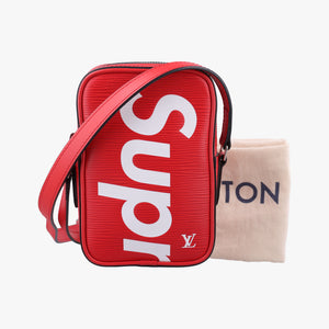 Pre-owned Louis Vuitton Danube PPM Supreme Collaboration ROUGE×white Epi M53434 shoulderbag | stylenewstar